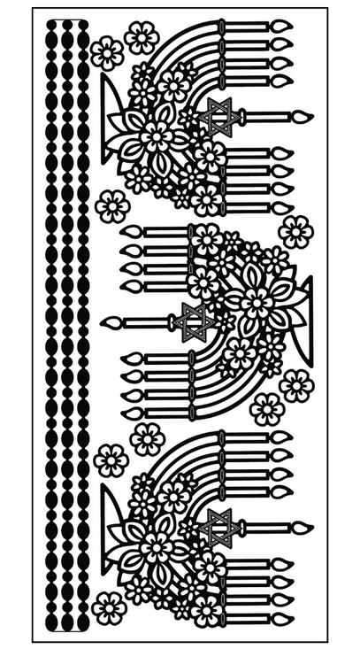 Menorah Outline Sticker