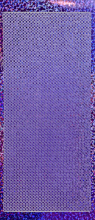 Pearl Border Sticker, Holographic Purple