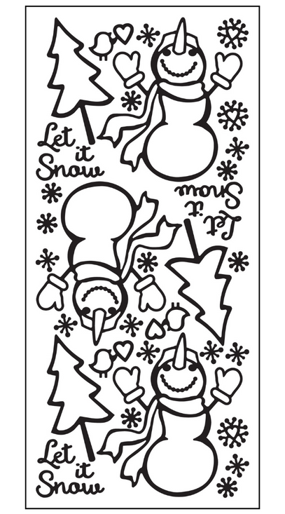 Snowman Outline Sticker