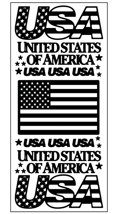 USA Outline Sticker