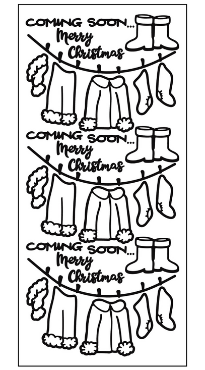 Santa's Clothes Outline Sticker
