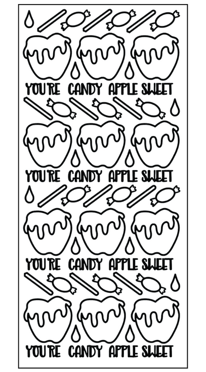 Candy Apple Outline Sticker