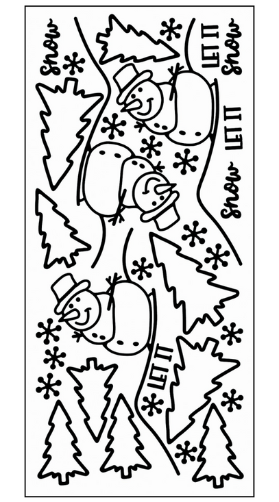 Let it Snow Outline Sticker