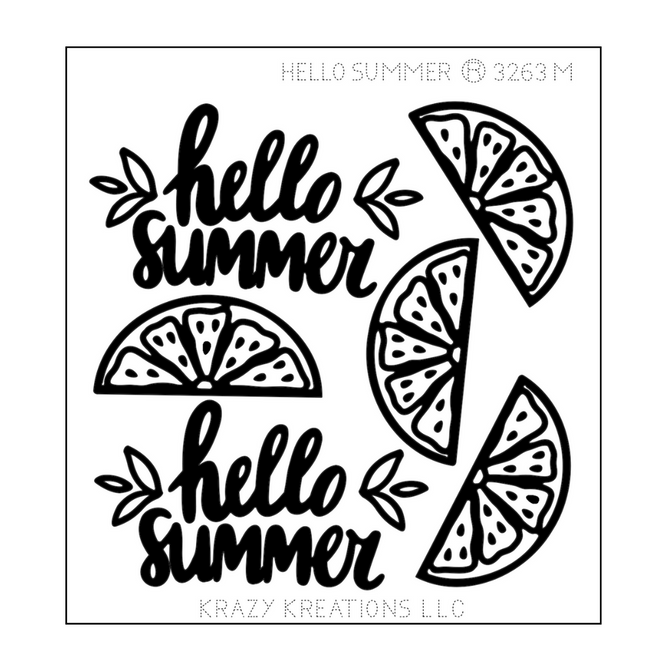 Hello Summer Mini Sticker