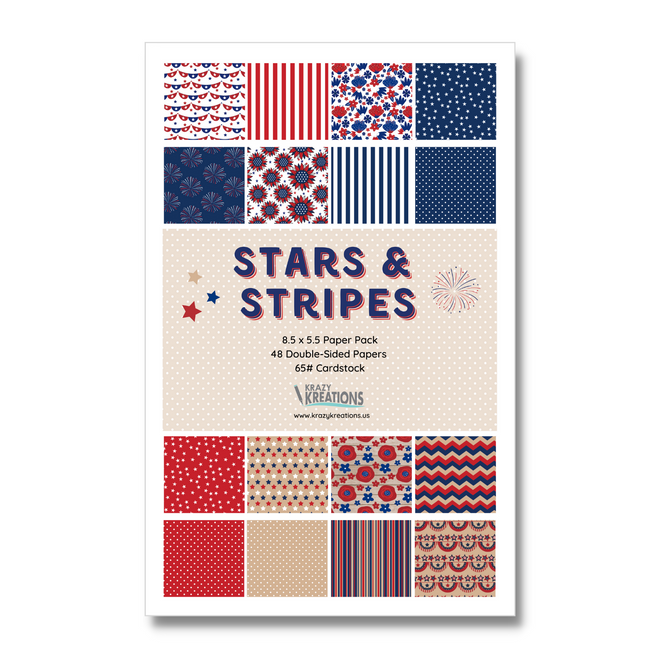 Stars & Stripes Paper Pad, 5.5 x 8.5, 48pc