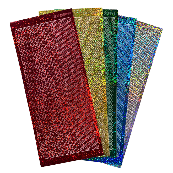 Holographic Chains Border Sticker Bundle, 5pc