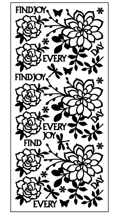 Flower Joy Outline Sticker