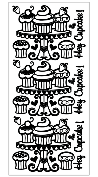 Hey Cupcake Outline Sticker