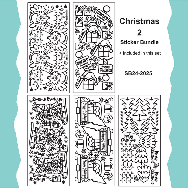 Christmas 2 Outline Sticker Bundle