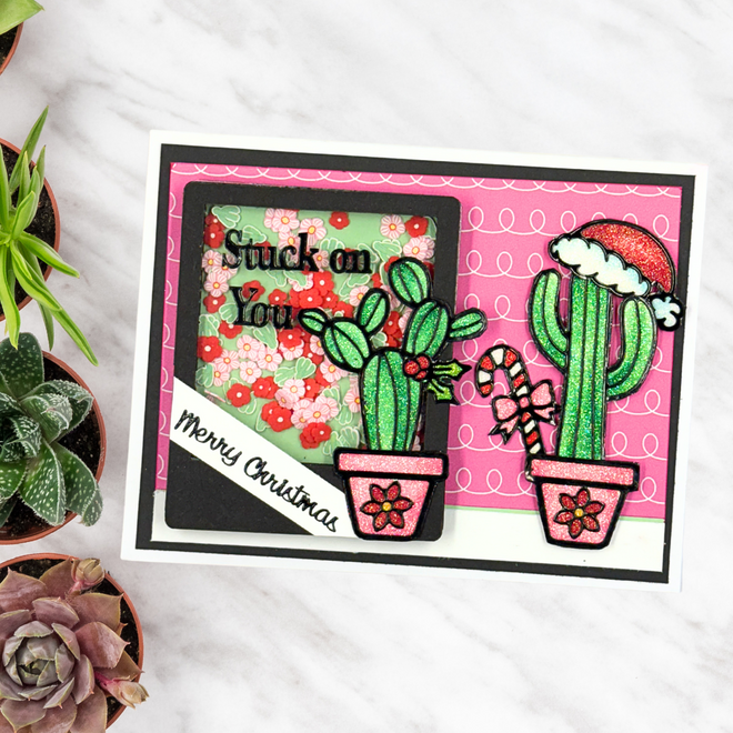 Christmas Cactus Shaker Card Kit