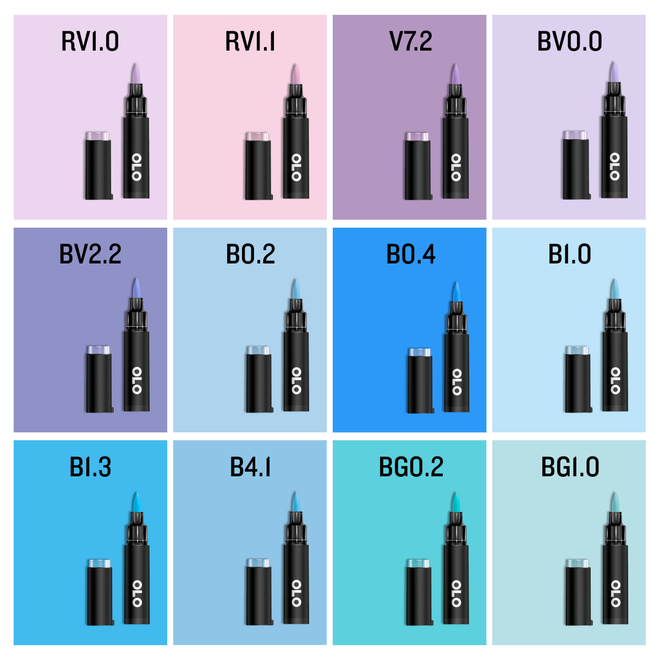 OLO 6pc Alcohol Marker Set, EXPO 10