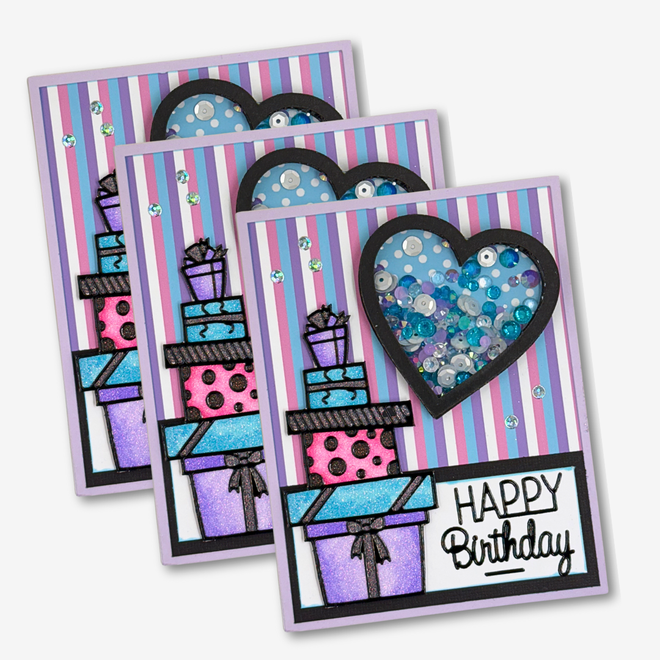 Stacked Birthday Presents Shaker Card Kit