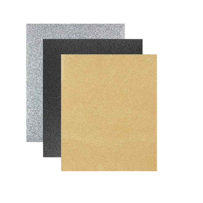 Silver, Black, Gold Glitter Paper
