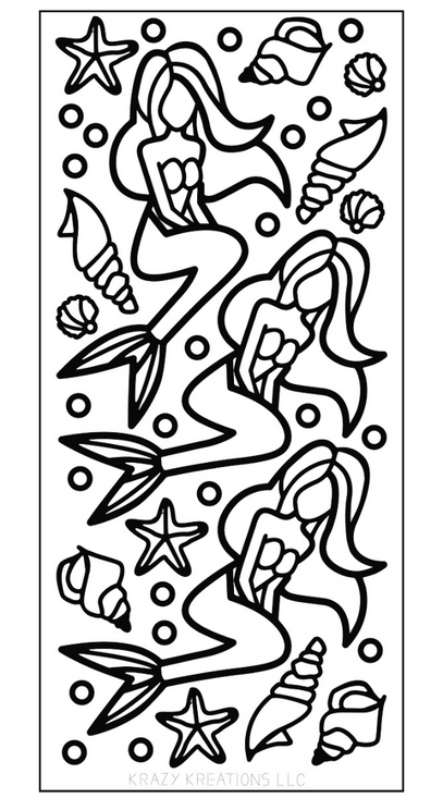 Mermaids Outline Sticker