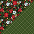 BULK Magical Christmas Paper -  Christmas Flowers / Green Plaid , 8.5x11