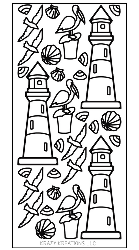Nautical Outline Sticker - Krazy Kreations