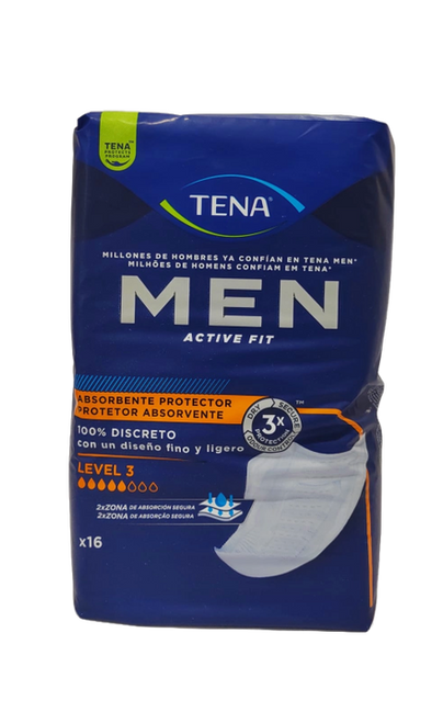 TENA FOR MEN LEVEL 3 16 UND.            
