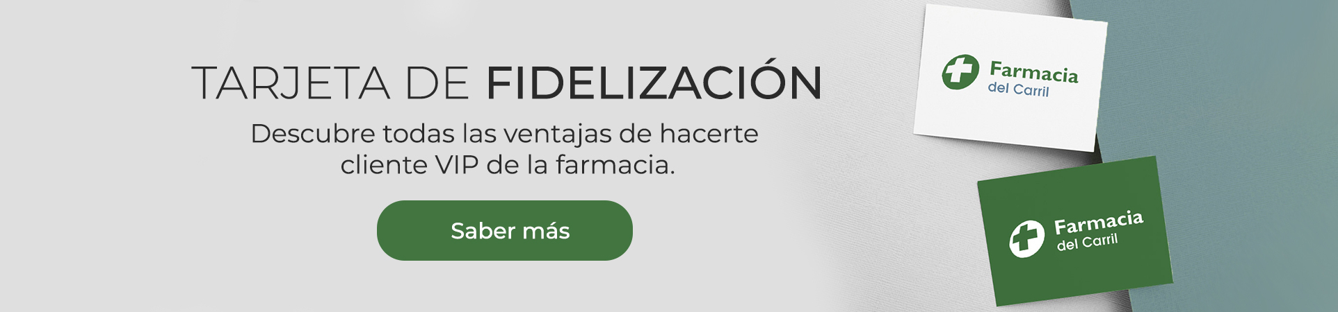 Tarjeta de fidelización en Farmacia del carril en Archena, Murcia