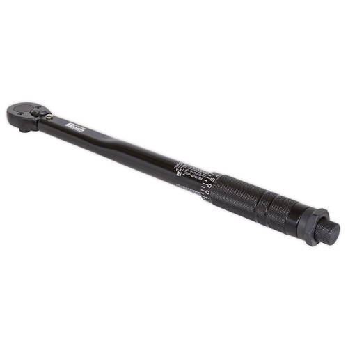 Sealey AK623B Calibrated Micrometer Torque Wrench - Black Series 3/8"Sq Drive