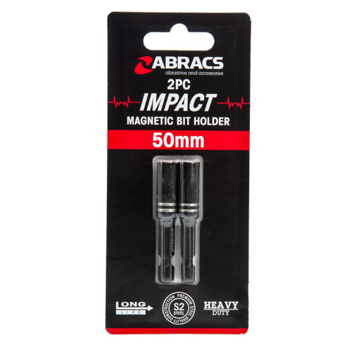 Abracs SDMBH2 Impact Magnetic Bit Holders 50mm (Pack Of 2)