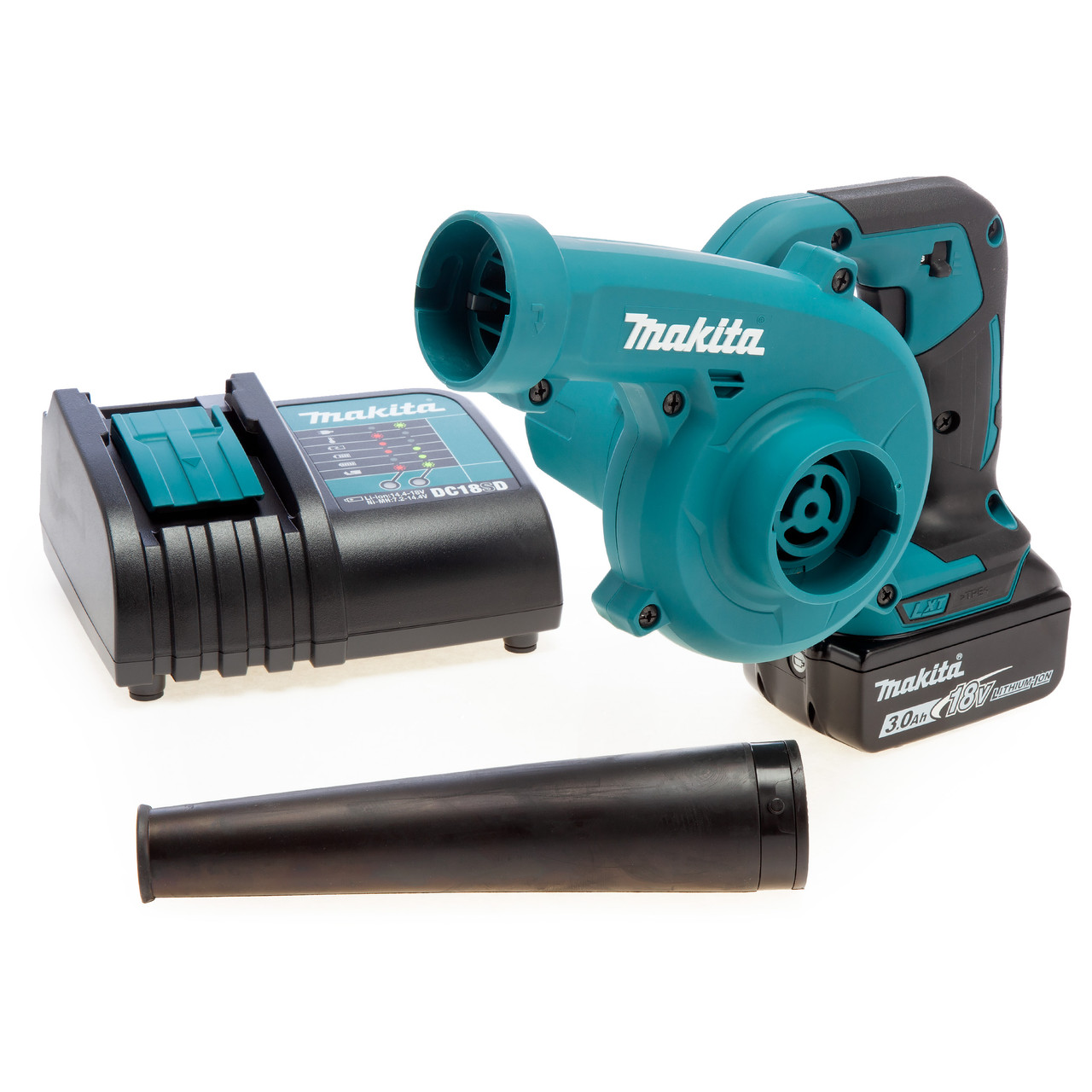 dub185sf makita cordless blower with battery and charger