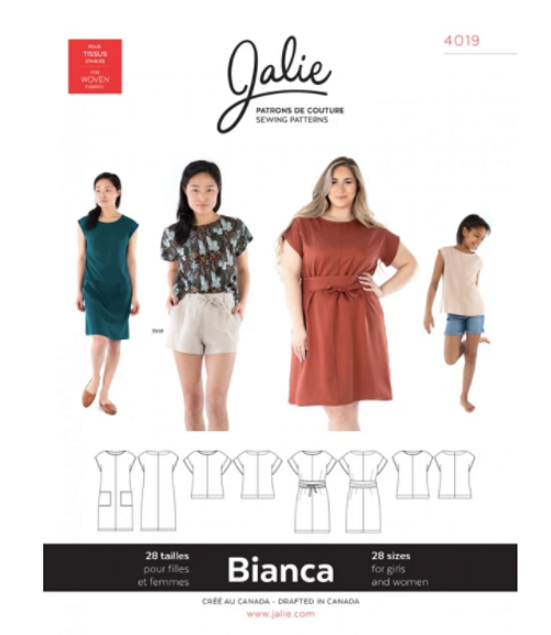 Jalie Sewing Paper Pattern #4019 - Bianca Dress and Top