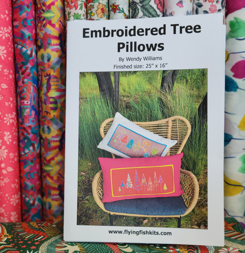 Embroidered Tree Pillow by Wendy Williams