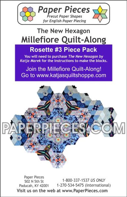 Paper Pieces - Rosette #3 Piece Pack  - Millefiori