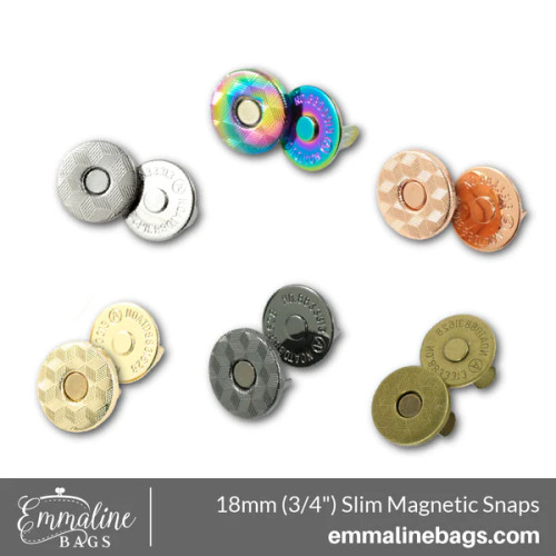 Slim Magnetic Snap Closures 3/4" (18mm)