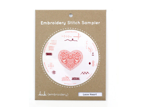 Lace Heart - Embroidery Stitch Sampler by Kiriki Press