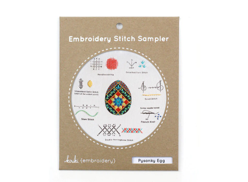 Pysanky Egg - Embroidery Stitch Sampler by Kiriki Press