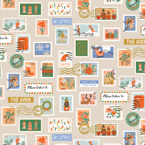 Holiday Classics II - Holiday Stamps Cream Metallic - Rifle Paper Co.