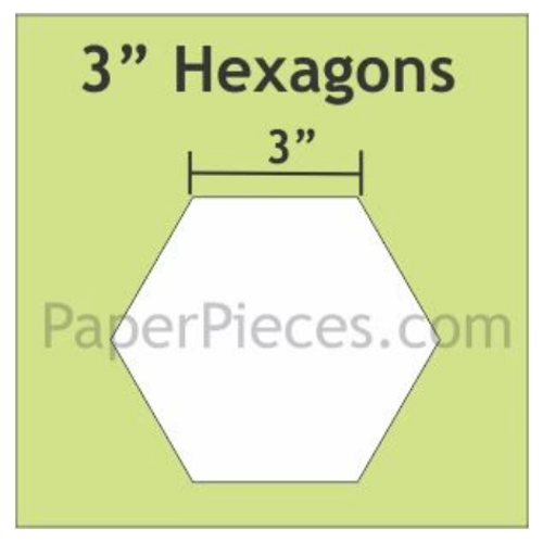 Paper Pieces - 3" Hexagon - 300 Pieces