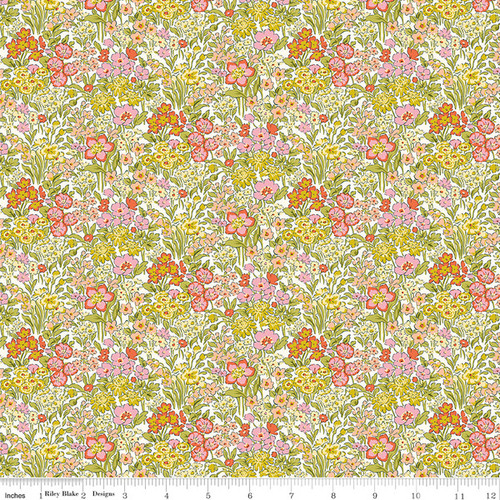 Garden Party - Blooming Flowerbed B - Liberty Quilting Cotton