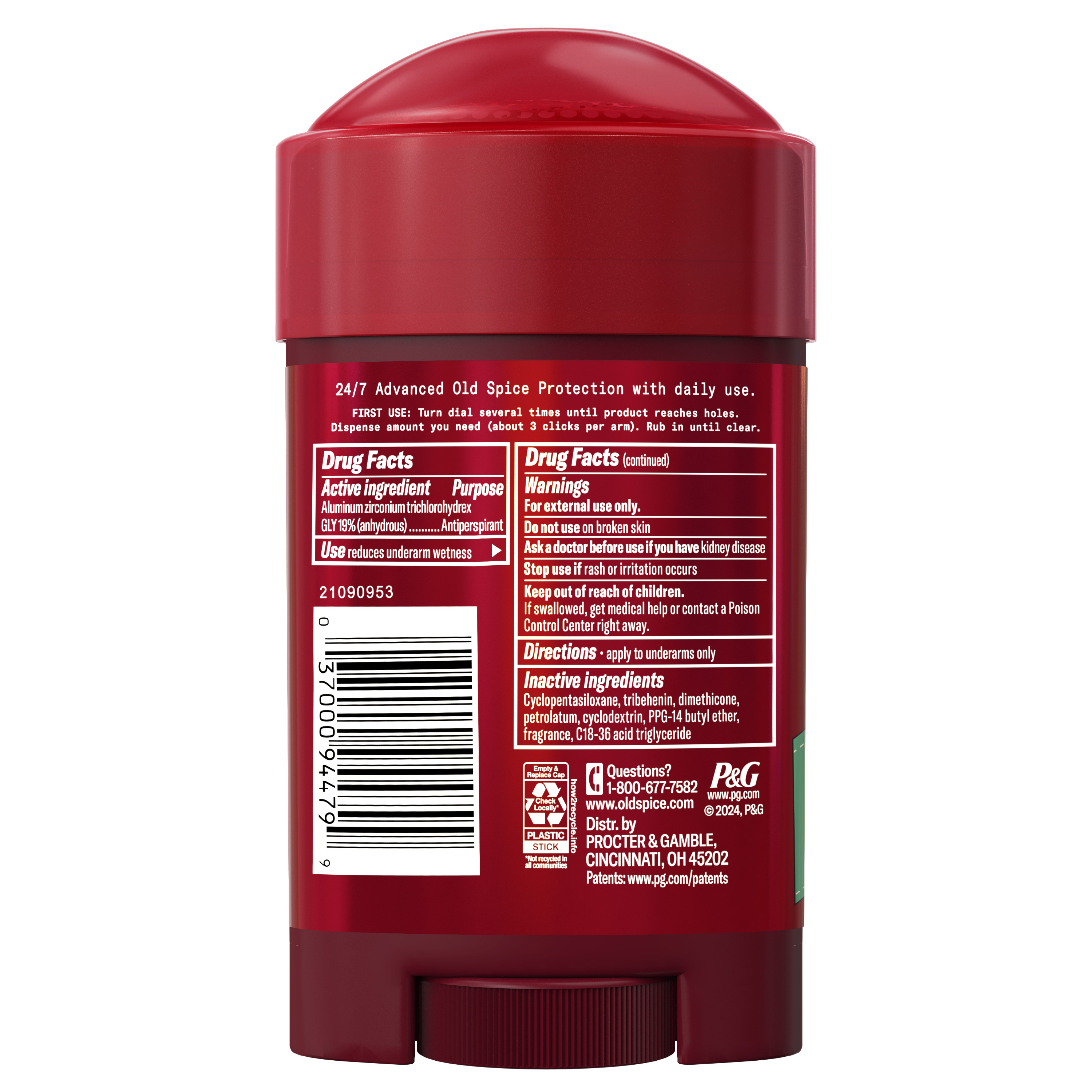 Old Spice Antiperspirant Deodorant for Men, Pure Sport Plus, 2.6 Oz