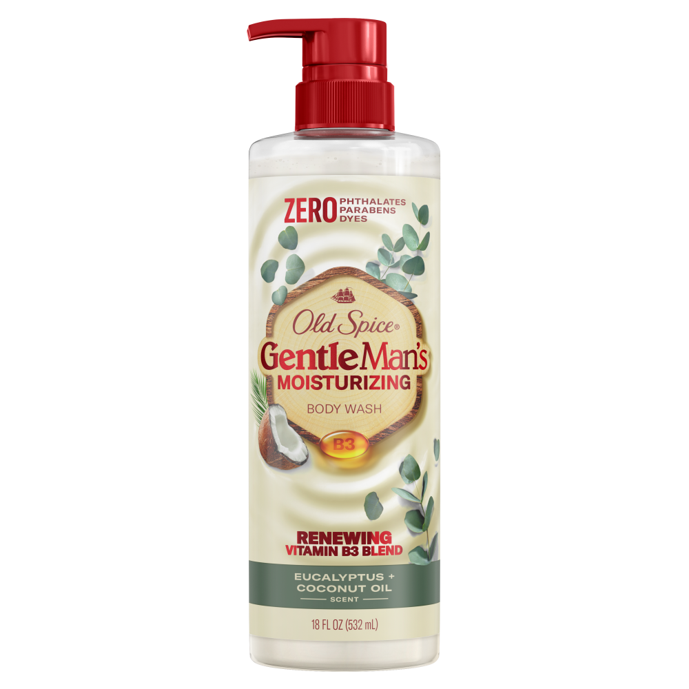 Old Spice Men's Body Wash GentleMan's Blend Eucalyptus and Coconut Oil, 18 Oz