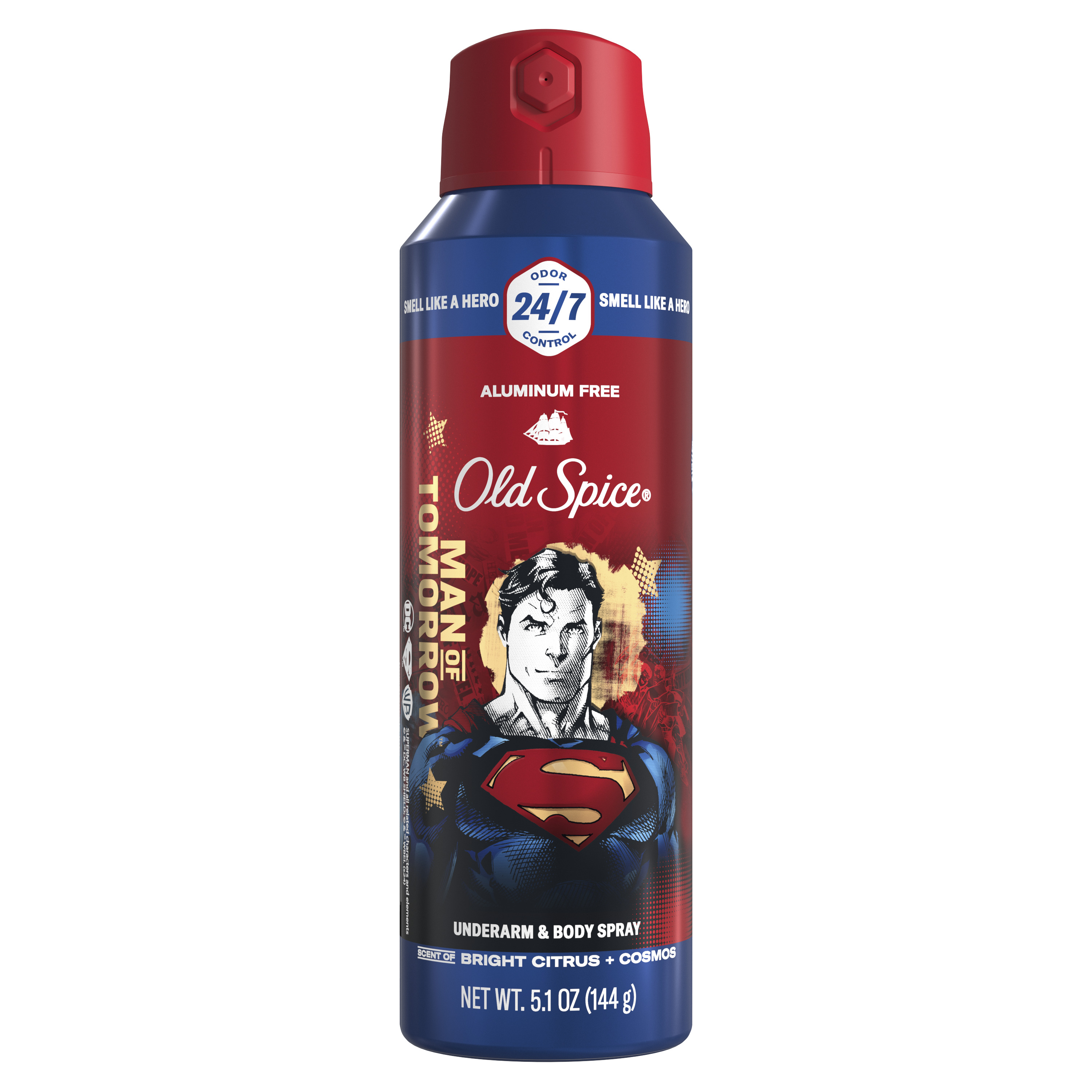 Old Spice Body Spray Deodorant, 24/7 Freshness, Superman, 5.1 Oz
