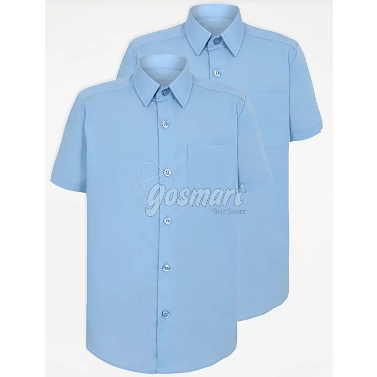 Baby Blue Shirt Short Sleeve Boy