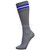 Grey Body with Royal Blue, White, Royal Blue Stripes Scholar School Socks from Gosmart