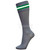 Grey Body with Green/White/Green Stripes School Socks from Gosmart