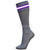 Grey Body with Purple/White/Purple Stripes School Socks from Gosmart