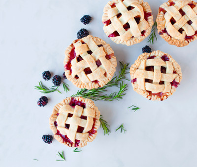 Blackberry Pear Pies with Rosemary