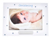 Crystal-Embellished Boy's Christening Photo Frame - Blue