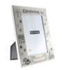Christening stainless steel photo frame black decals engravable space