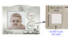 Babies pewter photo frame with tooth & curl keepers