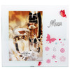 Mum glassed butterfly themed photo frame with metal enamel look
