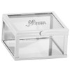 Mum Nana Sister or friend Jewellery box clear glass white framed enamel theme