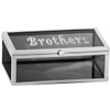 Brother Friends or Sister Jewellery box smoked glass enamel embossed look