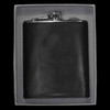 Leather covered stainless steel hip flask, holds 8oz