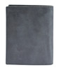 Mens black coloured genuine leather 4 slot card holder wallet with coin holder